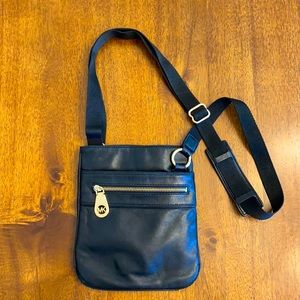 Michael Kors Black Leather Cross-body Purse
